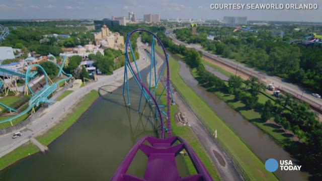 SKYFOX Drone Zone: Mako roller coaster at SeaWorld Orlando