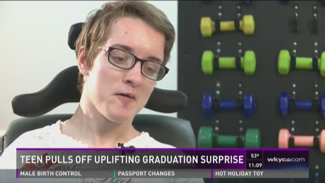 Teen with cerebral palsy surprises family and friends by walking at ...